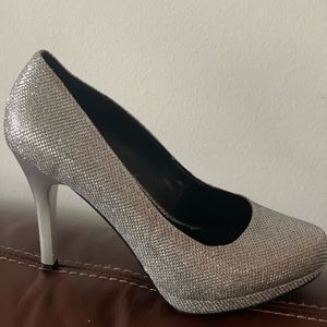 Sparkly Silver Heels